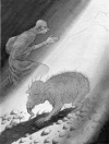 Sidney Sime's illustration of a strange, rubbery, canine creature